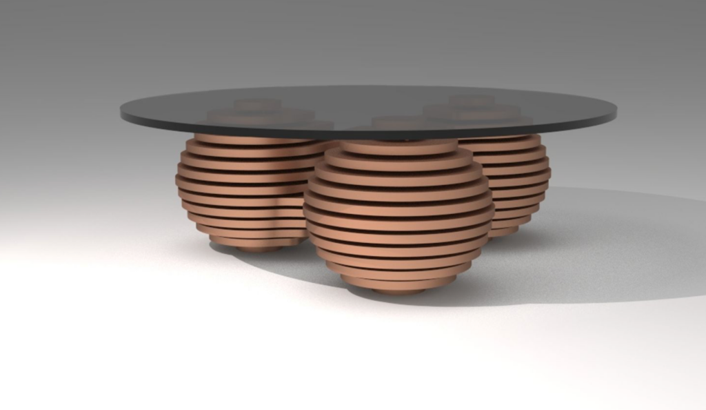 Parametric furniture design 'Table Orbs' by Michael Sterling, winner of BeeGraphy Design Awards in Furniture & Home Furnishing